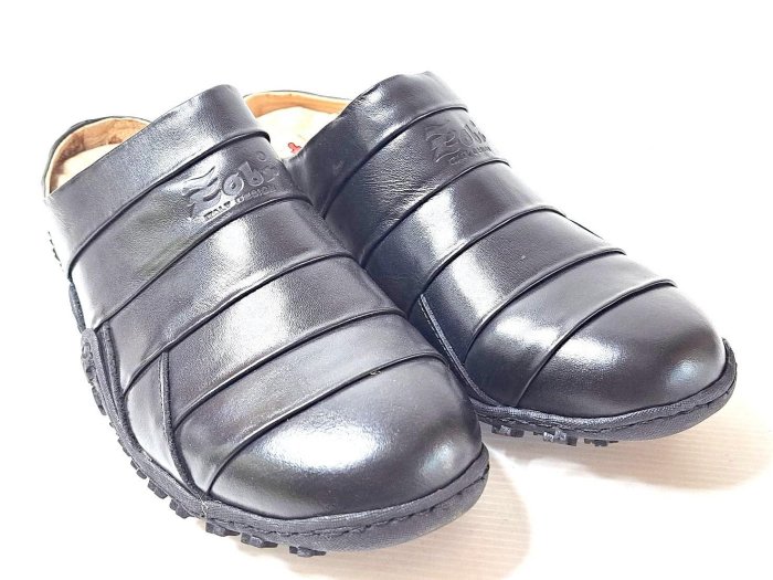 零碼鞋 27.5號 Zobr路豹 純手工製造牛皮氣墊懶人鞋男款 B313 黑色  特價:990元