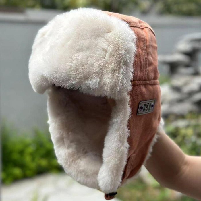 冬季騎行保暖護耳神器帽子女士加絨加厚防寒防風頭套雷鋒帽