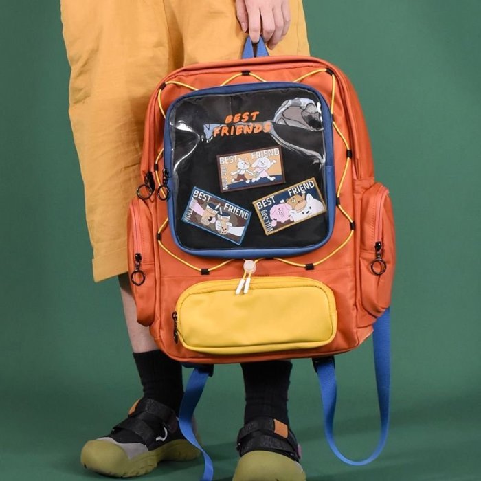 【熱賣下殺】nullbag原創小眾高中學生雙肩包大容量書包上課背包16寸電腦包