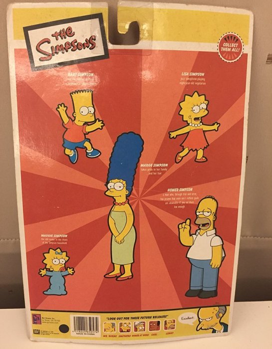 老品 老玩具 早期 The Simpsons 辛普森家族 老爸 荷馬 鐵絲玩具公仔 人偶 可以隨意扭動 完整包裝