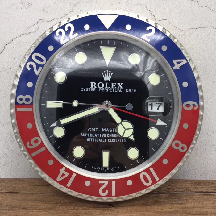 Rolex 勞力士 手錶面盤 水鬼 GMT 數字 靜音 夜光 時鐘 掛鐘 日期顯示 下單私訊告知顏色