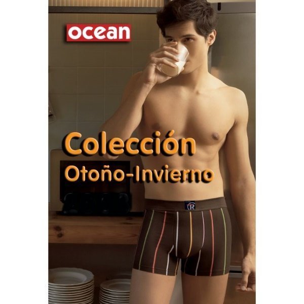 【西班牙 OCEAN）男性時尚舒適中低腰四角褲(7870)(M)