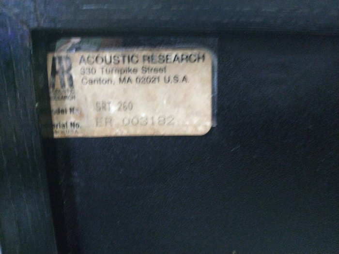 Acoustic Research...AR.SRT-260...高檔3音路.喇叭...美品...