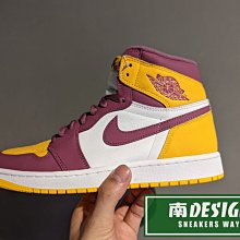 南🔥2022 8月 NIKE AIR JORDAN 1 HIGH 籃球鞋 高筒 男款 紫黃 紫金 555088-706