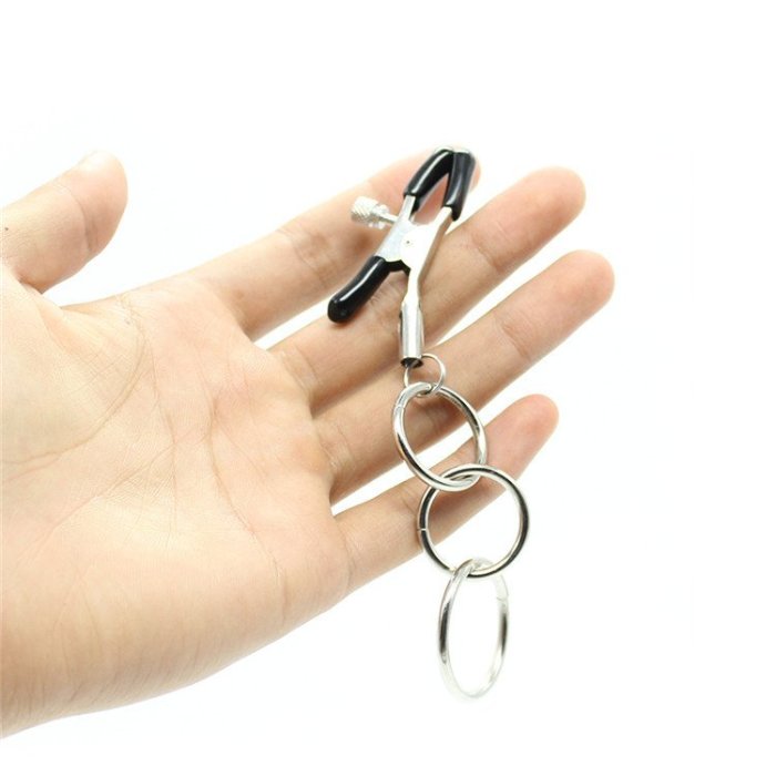 Steel metal Sexy breast nipple clamps clips flirting teasing