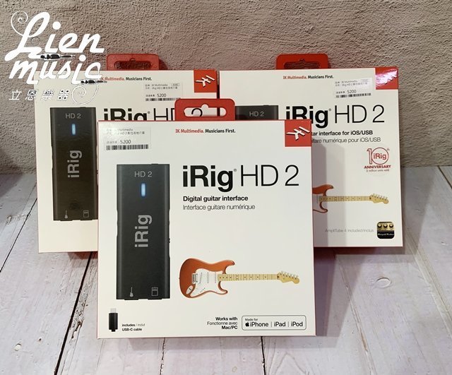 『立恩樂器』免運優惠 IK Multimedia iRig HD2 數位 吉他 錄音介面 IOS MAC PC 系統