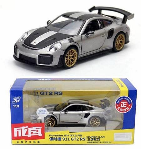 「車苑模型」彩珀 1:32 Porsche 911 GT2 RS 聲光 開門