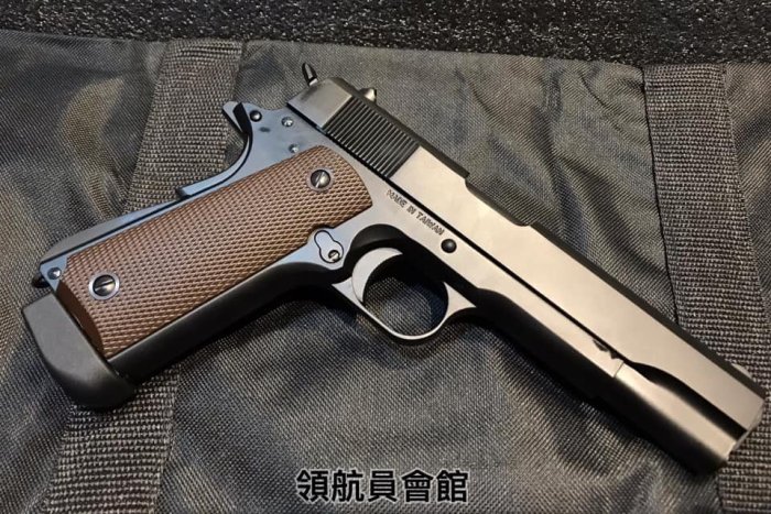 【領航員會館】KJ 軍版 M1911 .45手槍 黑色 全金屬CO2槍 滑套可動 無彈後定 有後座力 柯特1911