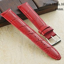 【時間探索】 義大利進口 加厚型高級錶帶紅色款 ( 20mm.18mm.16mm.14mm.12mm)