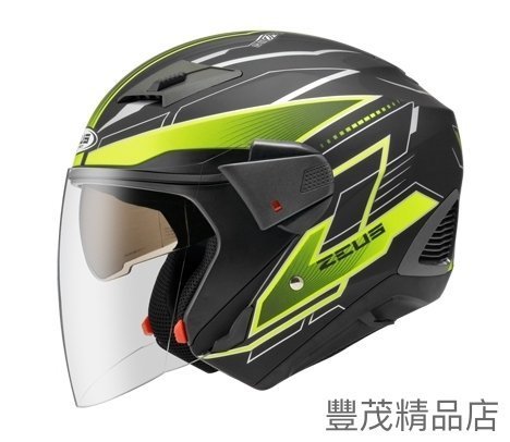 【超取免運】ZEUS 瑞獅 ZS-611E 611 611E TT18 - 3/4罩 半罩 安全帽-消光黑螢光黃