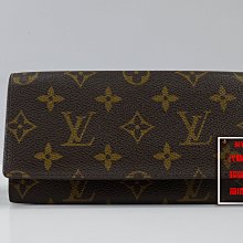 ☆優買二手精品名牌店☆ LV M61818 原花 老花 字紋 對折 長夾 皮夾 錢包 特價出清