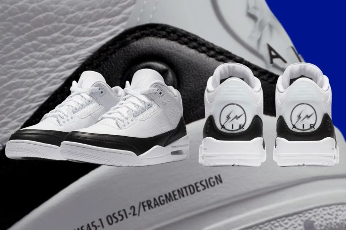 藤原浩提案設計 NIKE AIR JORDAN 3 RETRO SP FRAGMENT 閃電白黒DA3595-100