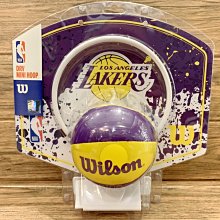 DIBO~現貨 WILSON 威爾森 NBA 湖人隊 小籃板 籃球框 小籃框 附籃球(軟式皮球)JAMES訓練用