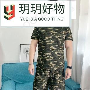 休閑套裝男夏季假兩件情侶短袖t恤ins港風衣服運動潮牌短褲~玥玥運動~