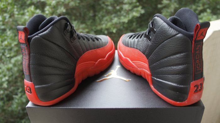 6Y 24 女大童Nike Air Jordan 12 Retro Flu Game 黑紅153265002 GS