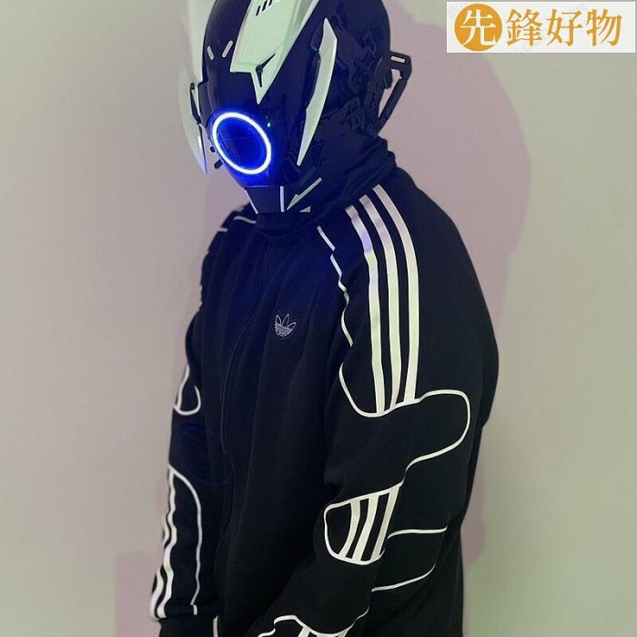 DK公司 可賽博朋克面具 面罩 cosplay面具 朋克風 ledcos服黑色 假面騎士    路購物~先鋒好物