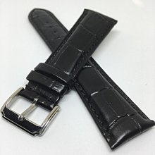 【錶帶家】『超值』代用 ARMANI AR-0428 加厚 24mm 收 20mm 阿根廷頭層鱷魚紋牛皮錶帶原廠扣可延用