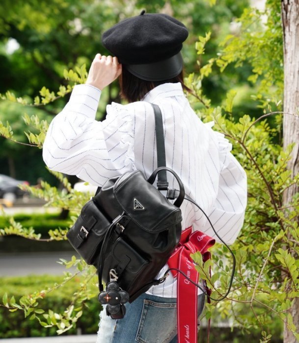 Prada 1BZ677 Backpack 小牛皮後背包 黑