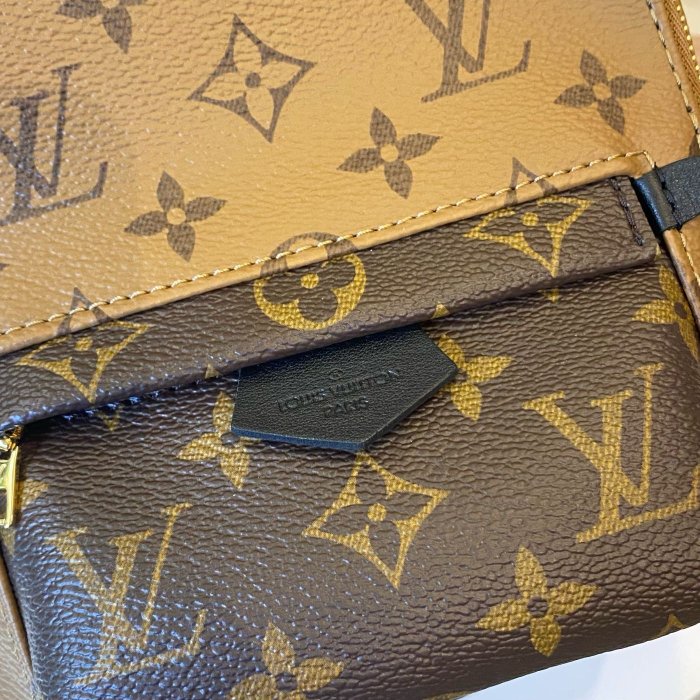 【翰貝格名牌館】全新真品 LV Palm Springs  MINI 焦糖 拼色 小型 後背包 M44872