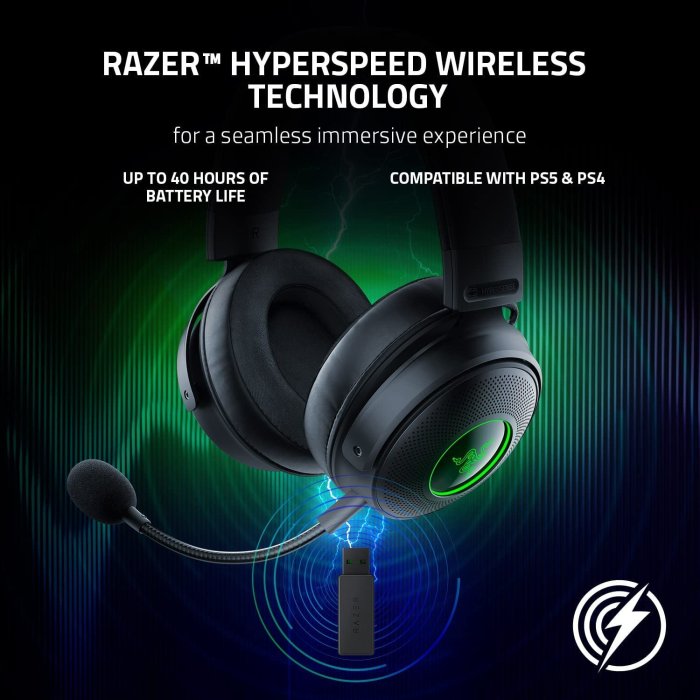 竭力萊姆】2022年最新版雷蛇Razer Kraken V3 Pro 無線耳罩式耳機麥克風