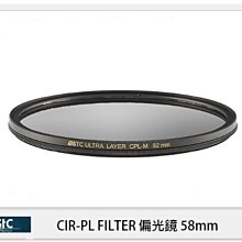 ☆閃新☆免運費,可分期,STC CIR-PL FILTER 環形 偏光鏡 58mm CPL 58