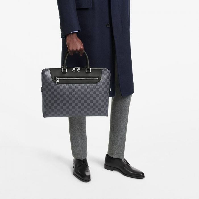 有貨可接 全新正品 LV N48260 公事包 公文包 灰黑格 Damier Graphite 附斜背帶