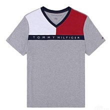 ☆【TH男生館】☆【TOMMY HILFIGER LOGO V領短袖T恤】☆【TOM001T2】(XS-S-M)