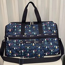 Lesportsac x Miffy 米菲兔 藍色 7185 手提肩背斜背大款旅行包 背面可插行李 降落傘防水材質 限量優惠 附收納袋