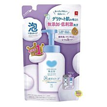 【JPGO】日本製 COW牛乳石鹼 無添加系列 低刺激處方 泡沫沐浴乳 補充包 450ML#488