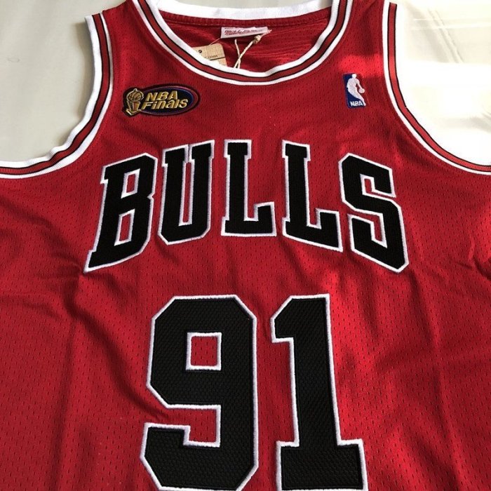 正品精美刺繡球衣男士芝加哥公牛 Dennis Rodman Mitchell & Ness Hardwood Class-master衣櫃3