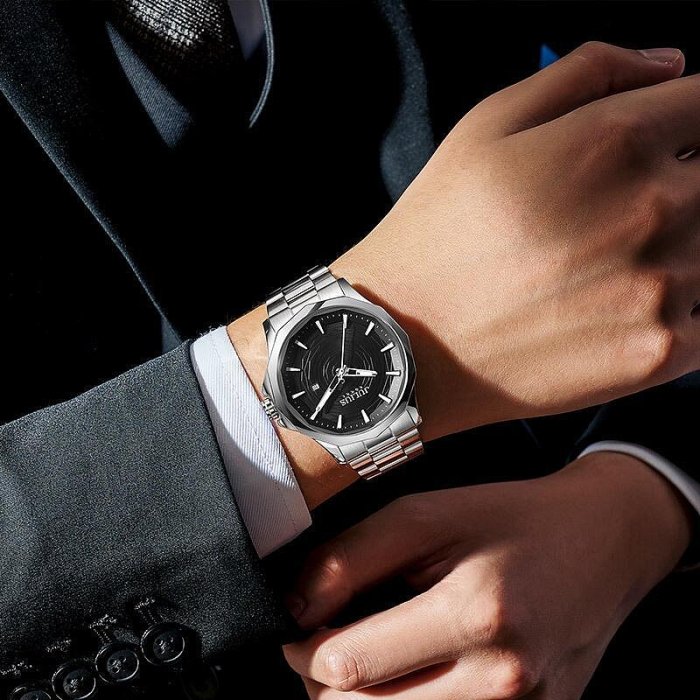 【現貨】JULIUS JAH-143 時尚務男士手錶 20 曆防水不鏽鋼帶石英錶男士手錶