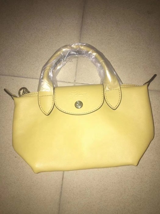 ╭☆包媽子店☆LONGCHAMP mini手提 LE MINI PLIAGE CUIR 羊皮迷你款餃子包