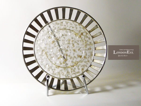 【 LondonEYE 】COOPER‧手工貼制天然雲母貝殼後現代裝飾盤X高檔次玻璃鋼盤架‧樣品屋