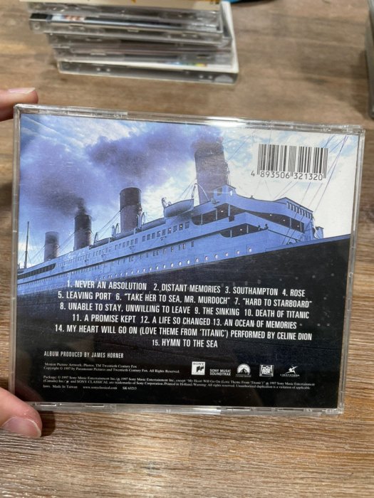 9.9新 ㄎ titanic 鐵達尼號 電影原聲帶 二手cd