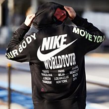 南◇2021 2月 NIKE NSW SWOOSH 連帽 帽TEE 黑色 大勾 世界  DA0932-010 黑白