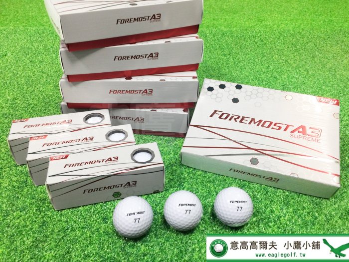 [小鷹小舖] FOREMOST A3 SUPREME 2020 高爾夫球 三層  中高彈道 柔軟觸球感 操控性大幅提升