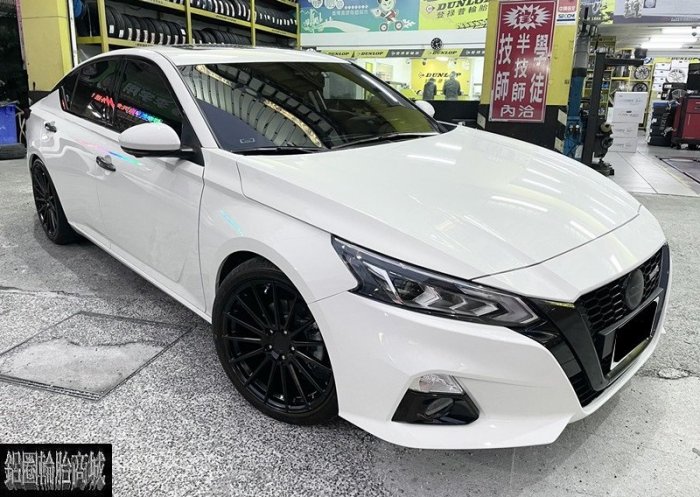 全新 正 Ag M615 19吋 旋壓鋁圈 5孔112 5孔114.3 5孔120 5孔108 黑 ALTIMA 實裝圖