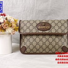 優買二手精品名牌店 GUCCI 493930 字紋 綠紅綠 虎頭包 斜背包 相機包 手拿包 腰包 胸口包 霹靂包 全新