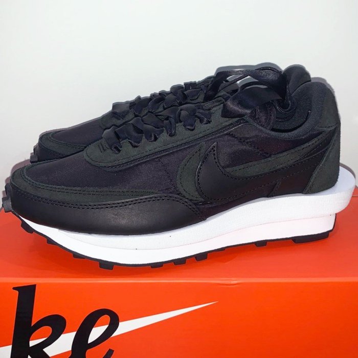 【正品】Sacai x Nike LDV Waffle 解構 純黑 休閒 慢跑 BV0073-002潮鞋