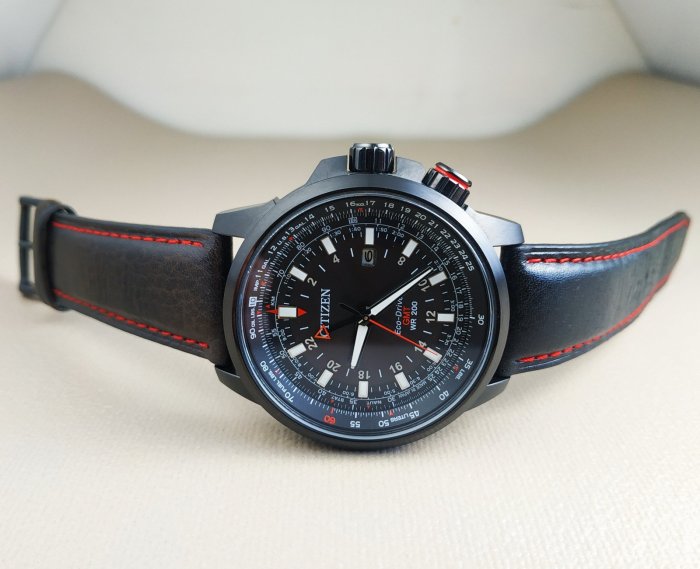 日本原裝中古美品】CITIZEN 星辰PROMASTER GMT 航空雙地時計BJ7076-00E