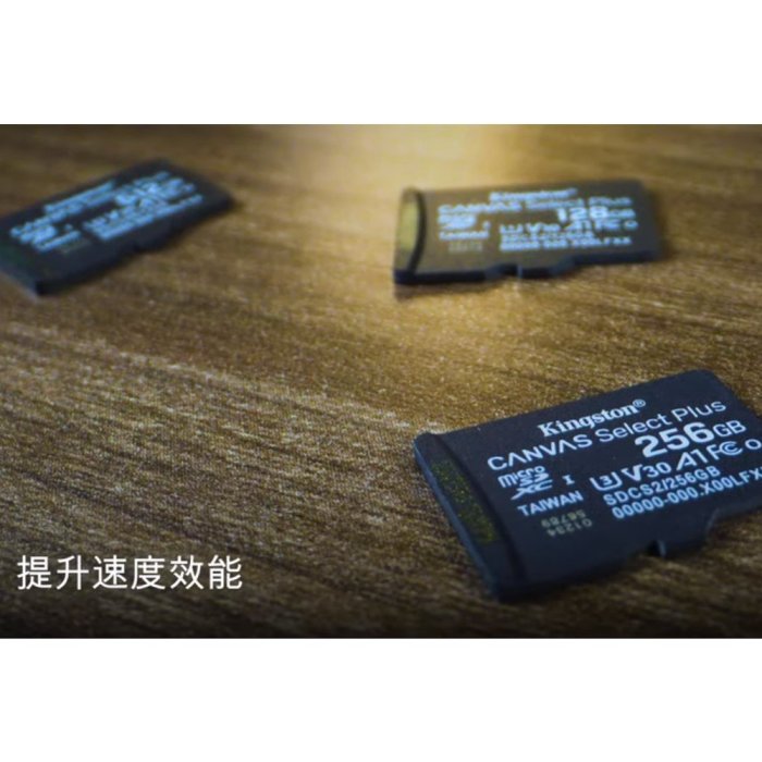 金士頓 256G 記憶卡 SDCS2/256GB microSDXC CanvasSelect Plus A1