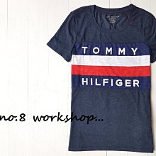 ☆【TH女生館】☆【TOMMY HILFIGER拼接刺繡短袖T恤】☆【TOMG002H5】寬鬆版(S)