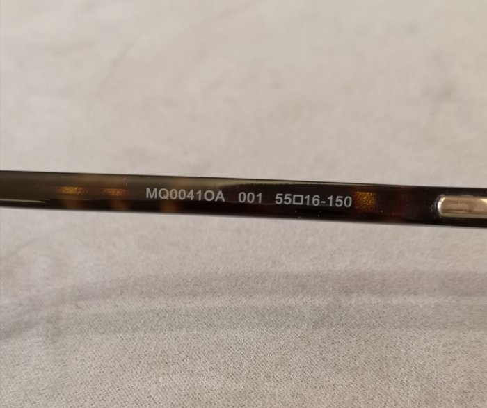 英國McQ MQ-0041OA-001 亞洲版玳瑁色威靈頓眼鏡- outlet