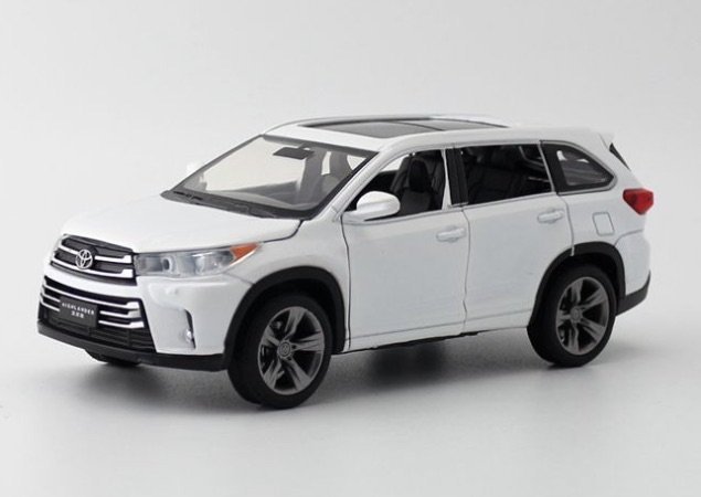 「車苑模型」JKM 汽車模型1:32 Toyota Highlander RAV4 聲光SUＶ迴力開門