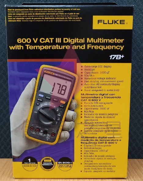 【儀器之星】Fluke 17B+ 數位萬用錶-ATM(未稅價)/台灣Fluke保固