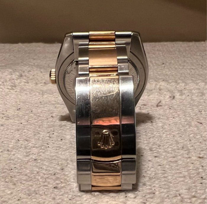 鋼鐵錶棧勞力士Rolex116261玫瑰金爬山虎（盒單齊全）運動錶已停產非16233 16234