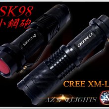 正品 升級 美國 CREE XM-L2 小鋼砲 SK98 18650 變焦 LED手電筒 含稅