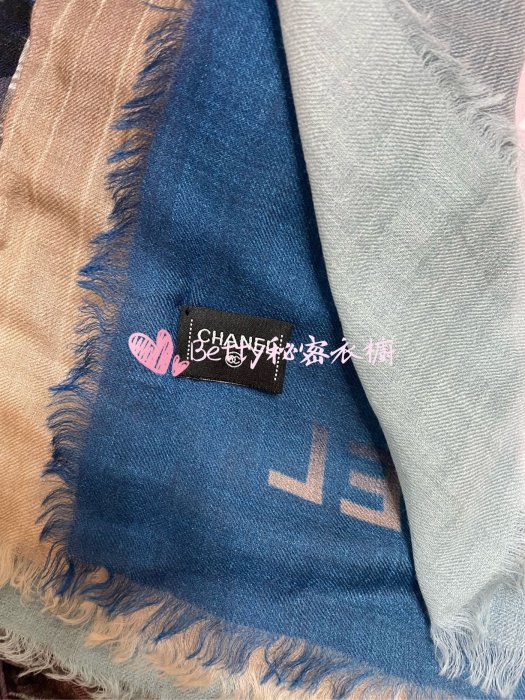 Chanel 香奈兒 全新正品 限定款 輕薄Cashmere/絲巾/圍巾/披肩