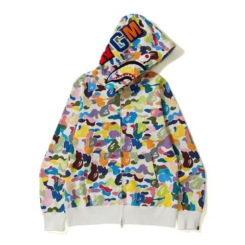 日貨代購CITY】A Bathing APE MULTI CAMO SHARK FULL ZIP HOODIE 現貨