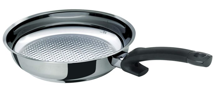 德國 Fissler 菲仕樂 Steelux Comfort 24cm  黑柄 不鏽鋼 頂級 酥脆鍋 不沾鍋 缺貨